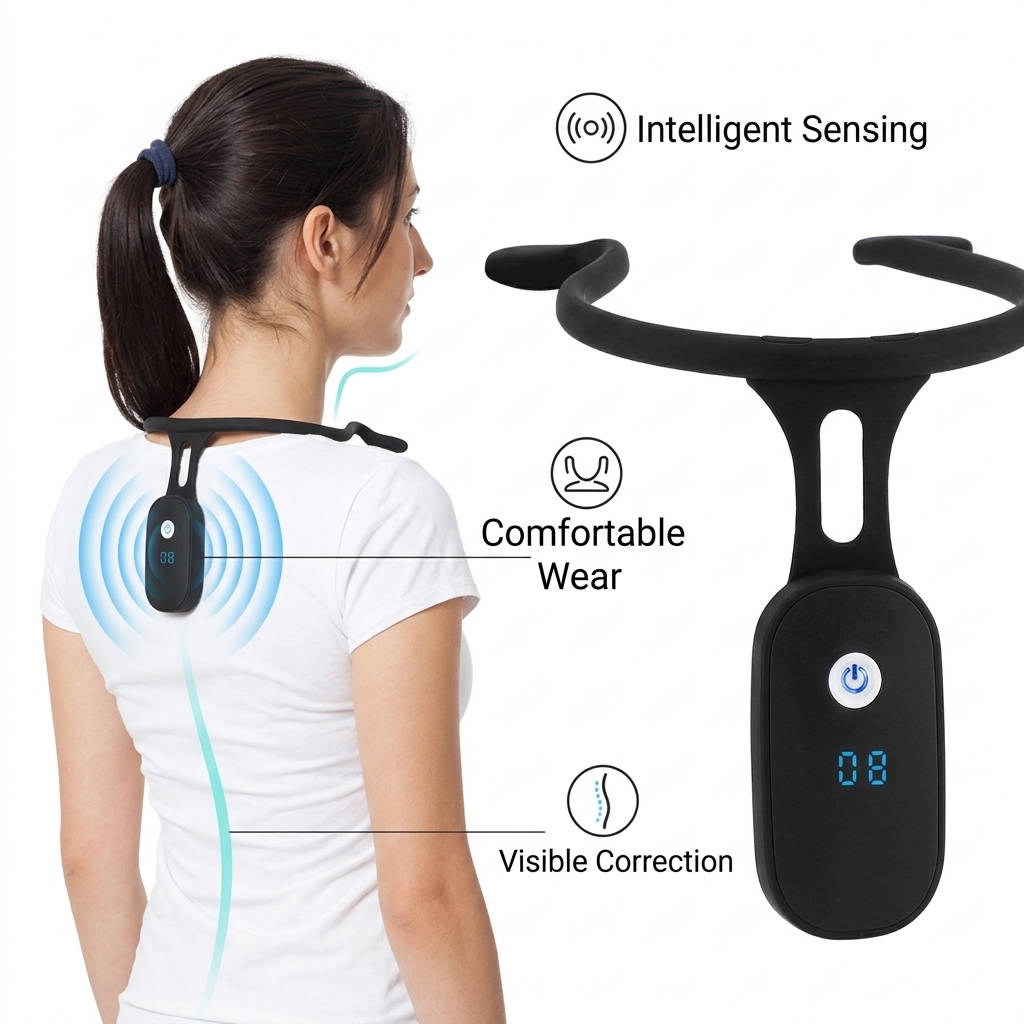 Smart Posture Sensor - Duruş Ayarlayıcı LCD Ekran Silikon Sırt